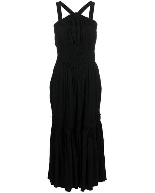 Proenza Schouler Black Gathered-detail Halter-neck Dress
