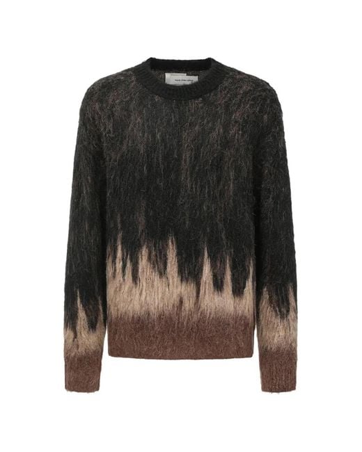 Feng Chen Wang Black Gradient Knit Sweater for men
