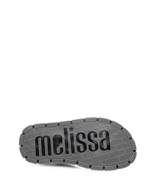 Melissa Black Flowing Touch-Strap Platform Sandals