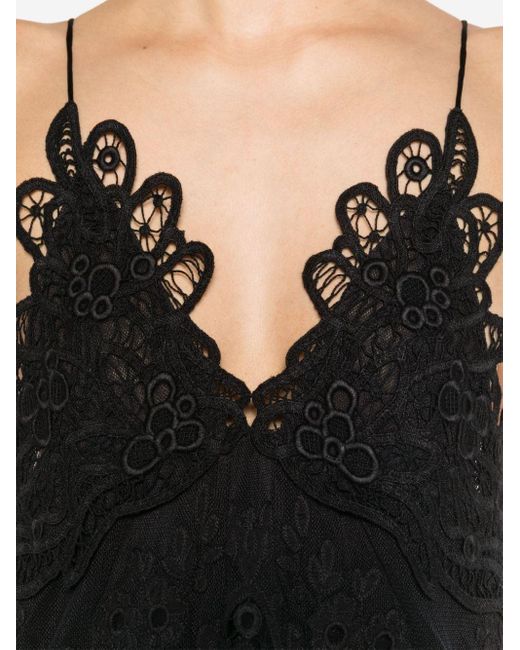Robe courte Virginia en dentelle Isabel Marant en coloris Black