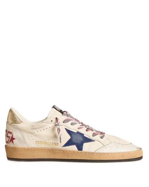 Golden Goose Deluxe Brand Natural Ball-star Leather Sneakers for men