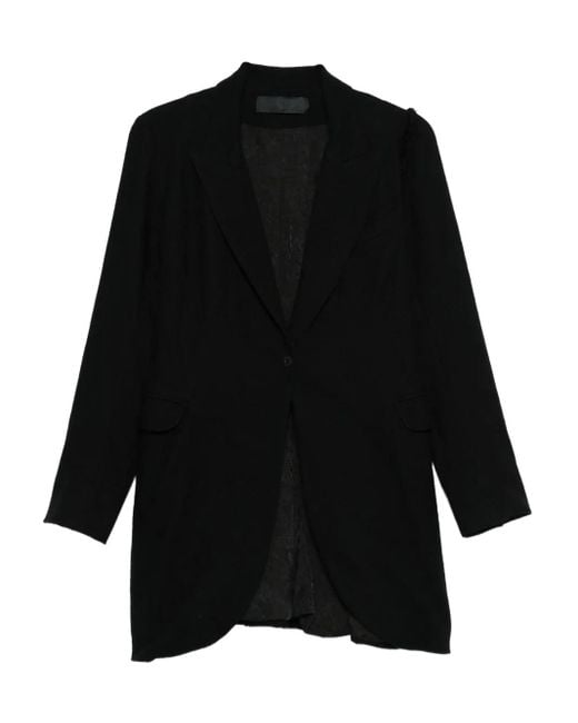 Marc Le Bihan Black Single-Breasted Fitted Jacket