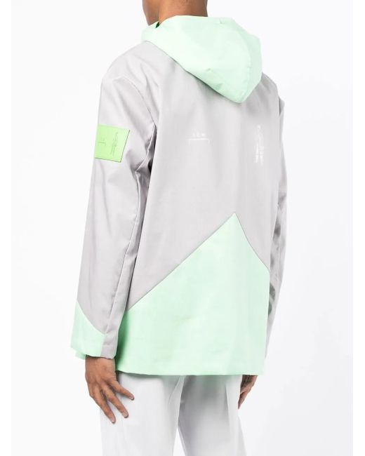 A_COLD_WALL* Green Geometric Panelled Windbreaker for men