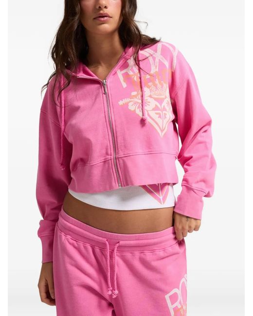 Juicy Couture Pink X Roxy Logo-Print Hoodie