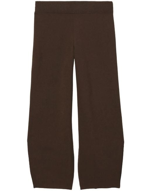 Proenza Schouler Brown Straight-Leg Knitted Trousers