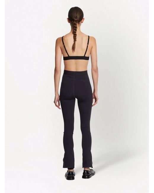 Proenza Schouler Blue Split-Cuffs Leggings