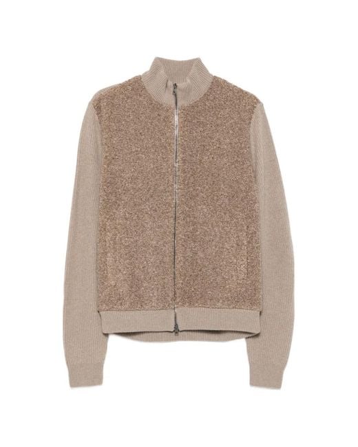 Herno Natural Zip-Up Cardigan for men