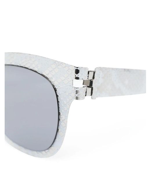Mykita Blue Python-Print Wayfarer-Frame Sunglasses