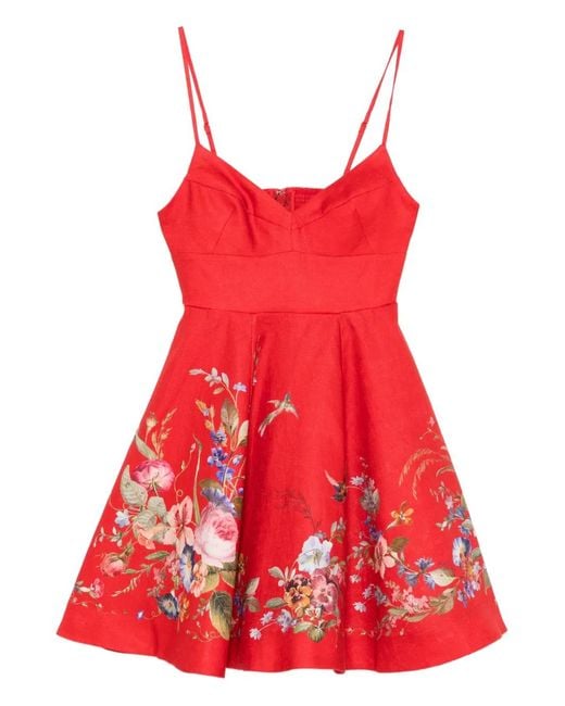 Zimmermann Patience Mini Jurk in het Red