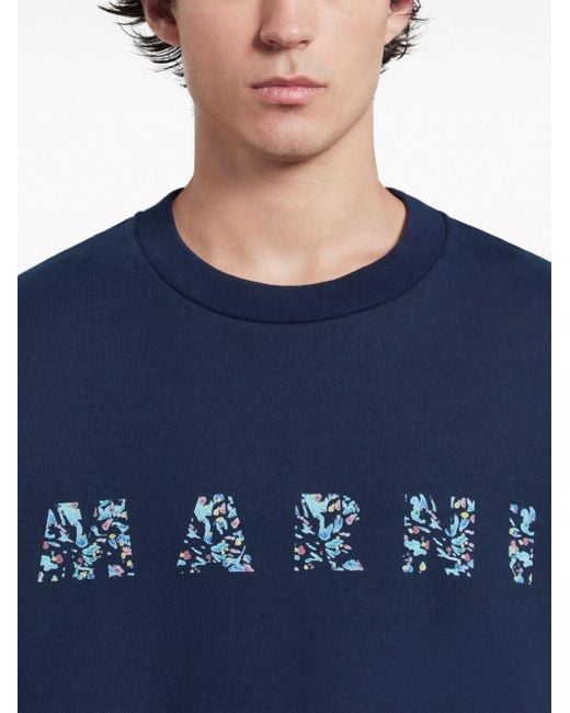 Marni Sweater Met Logoprint in het Blue voor heren