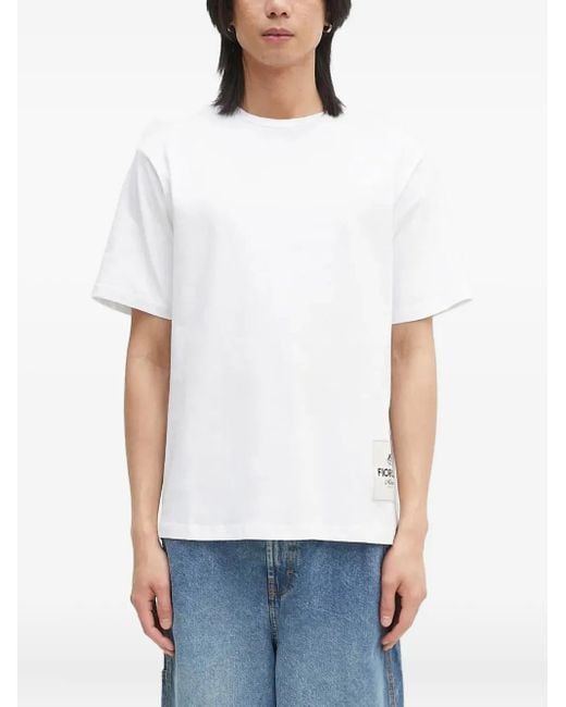 Camiseta con parche del logo Fiorucci de color White