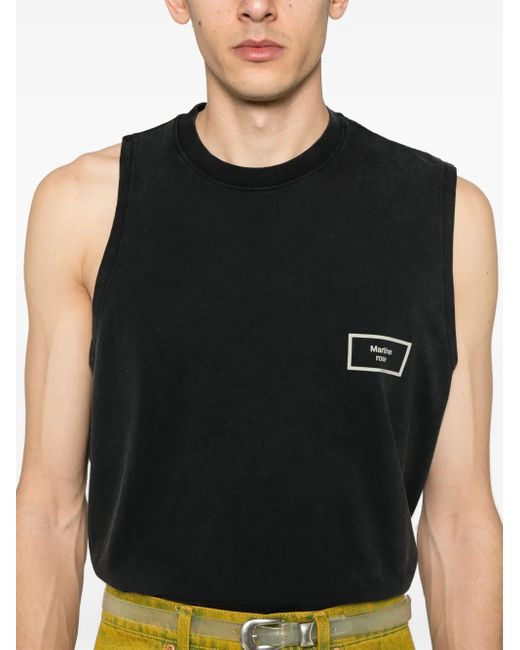 Martine Rose Black Logo-Print Tank Top for men