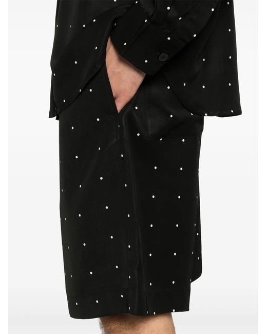 Rohe Black Polka-Dot Shorts for men