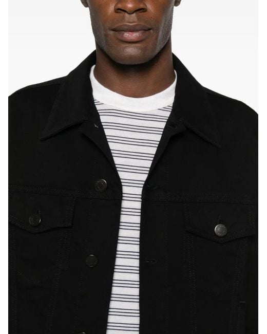 Jacob Cohen Black Point-Collar Jacket for men