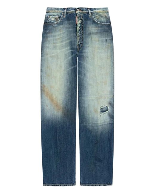 Vaqueros De Algodón Con Parche DSquared² de hombre de color Blue