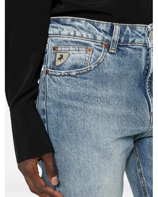 Lois Blue Washed Straight-Leg Denim Jeans