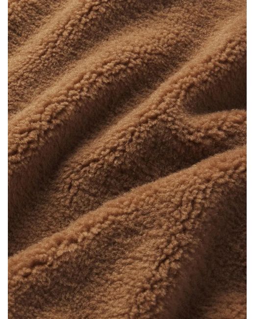 FRAME Brown Teddy Bomber Zip Jacket