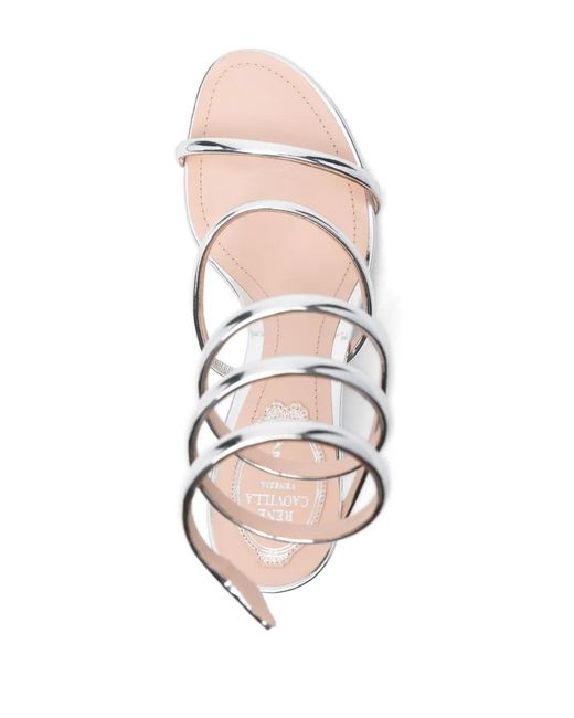 Rene Caovilla White 80Mm Cleo Sandals