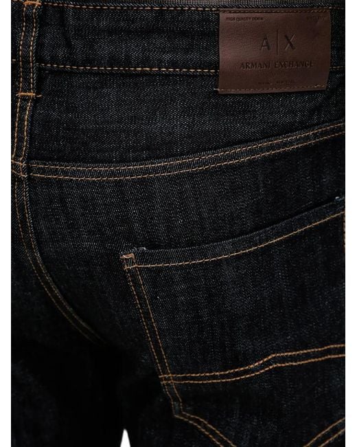 Vaqueros Con Parche Del Logo ARMANI EXCHANGE de hombre de color Black