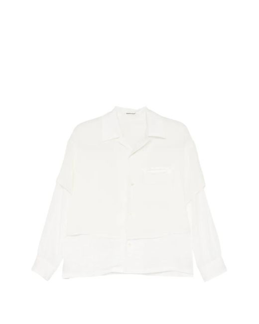 Undercover White Layered-Design Shirt