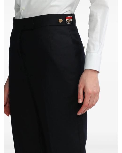 Thom Browne Blue Super 120's Wool Twill Slim-Fit Trousers