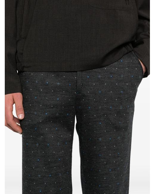 Kiko Kostadinov Black Sargo Patterned Trousers for men
