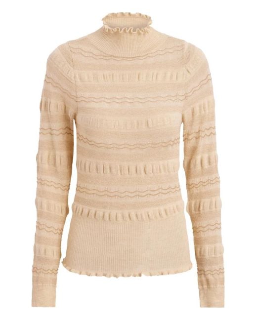 Marie Oliver Natural Adison Pullover Mit Stehkragen
