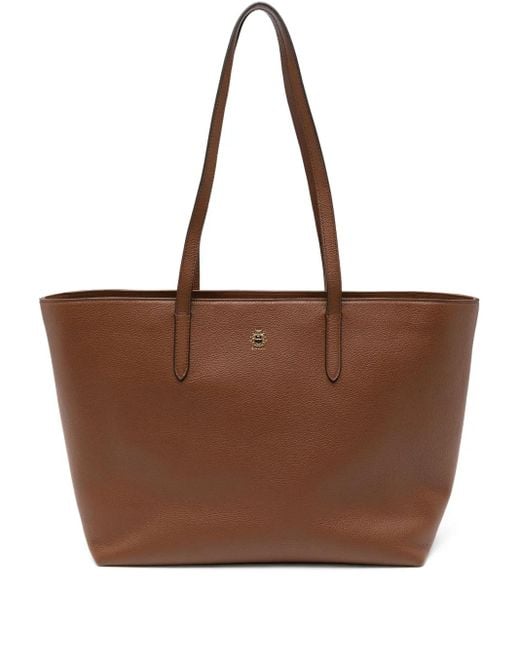 Bally Brown Shopper Mit Logo-Stempel