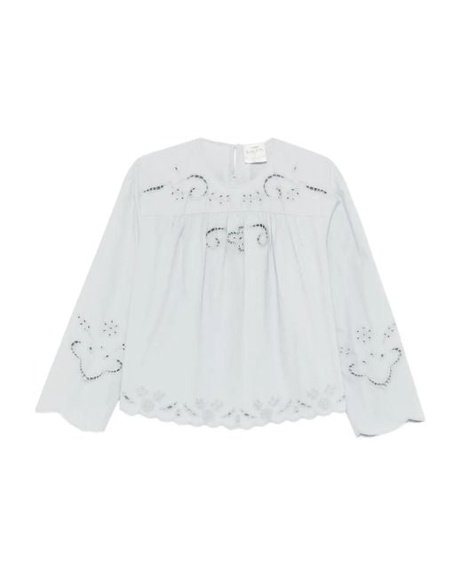 Forte Forte White Embroidered Scalloped Blouse