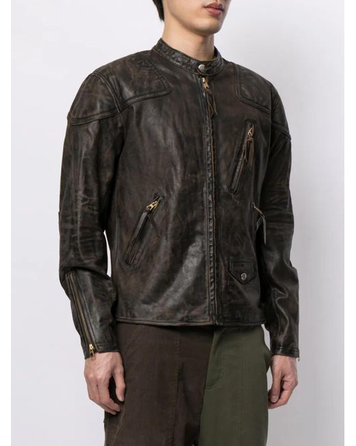 RRL Black Watts Biker Jacket for men