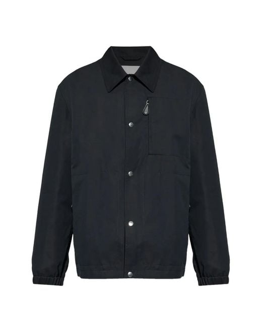 Jil Sander Blue Zip-Pocket Overshirt for men