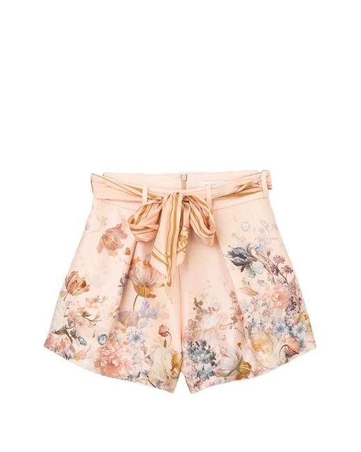 Zimmermann Pink Valiant Tuck Short