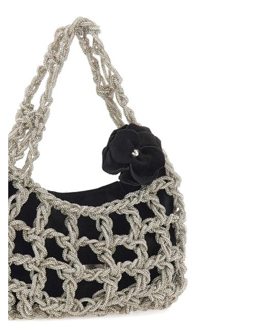 Borsa Tote Con Strass Piccola di Twentyfourhaitch in Black