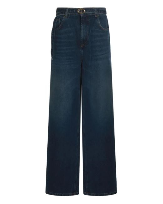 Twinset Jeans Met Wijde Pijpen in het Blue