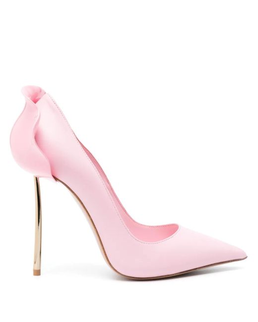 Le Silla Pink 120Mm Petalo Leather Pumps