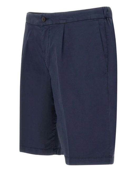 Devore Blue Pleated Shorts for men