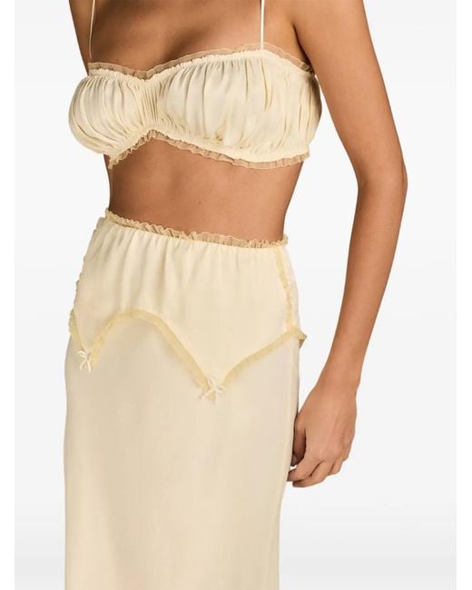 MARK-OFF Natural Polina Satin Maxi Skirt