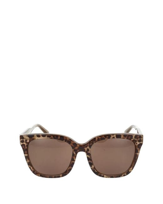 Michael Kors Brown Leopard-Print Square-Frame Sunglasses