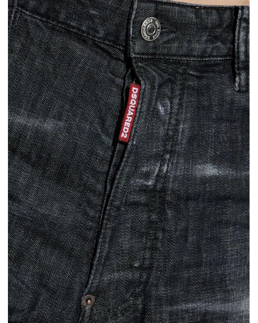 DSquared² Gray Logo-Patch Jeans for men