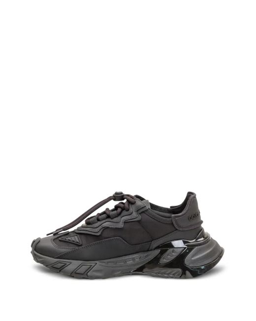 Dolce & Gabbana Black Sneakers Mit Logo-Patch