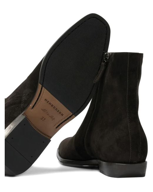 Henderson Sienna Zip Ankle Boots Black