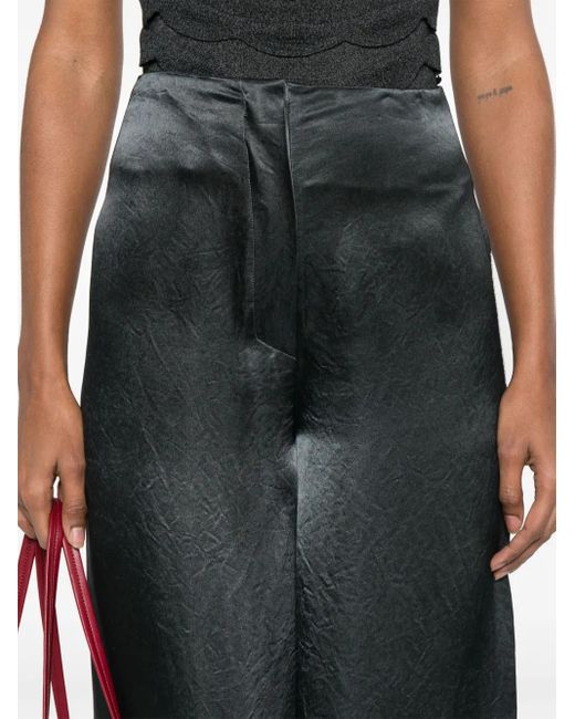 Nanushka Green Satined Trousers