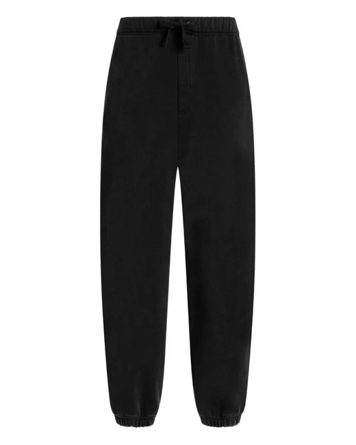 Dolce & Gabbana Black Logo-Print Track Pants for men
