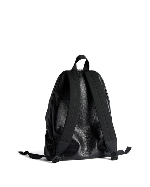 Balenciaga Black Explorer Leather Backpack for men