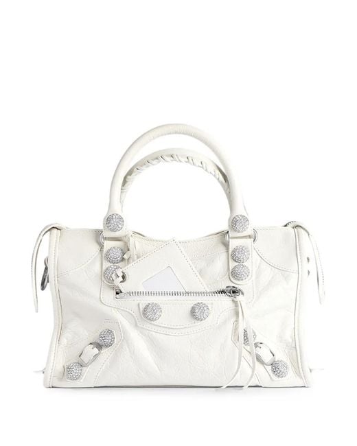 Balenciaga White Small Le City Tote Bag