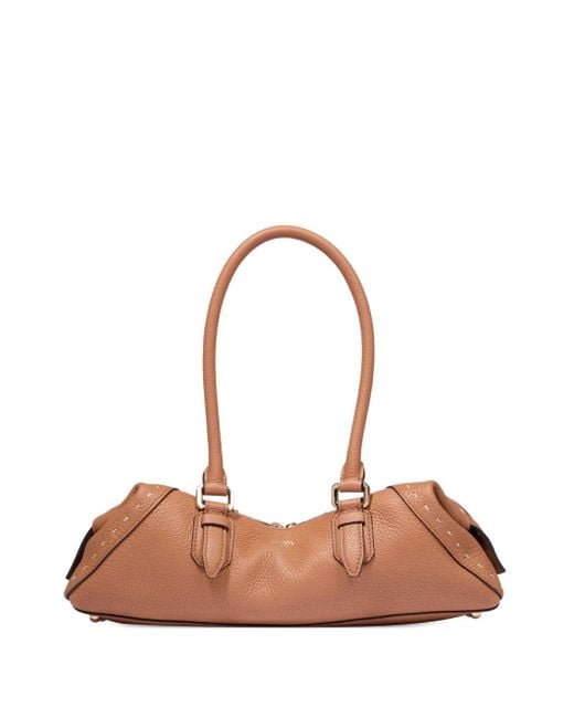 Lancel Brown Small Charlie Shoulder Bag