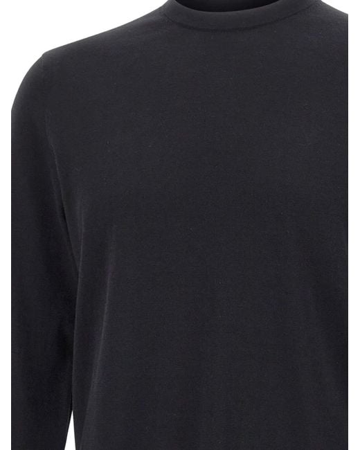 Diktat Blue Ribbed Crew-Neck Sweater for men
