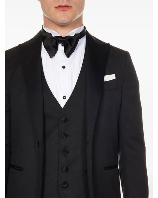 Franzese Collection Black Single-Breasted Suit for men