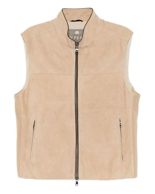 N.Peal Cashmere Men's Natural Belgravia Gilet