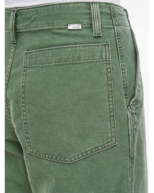 Jean À Patch Logo Mother en coloris Green